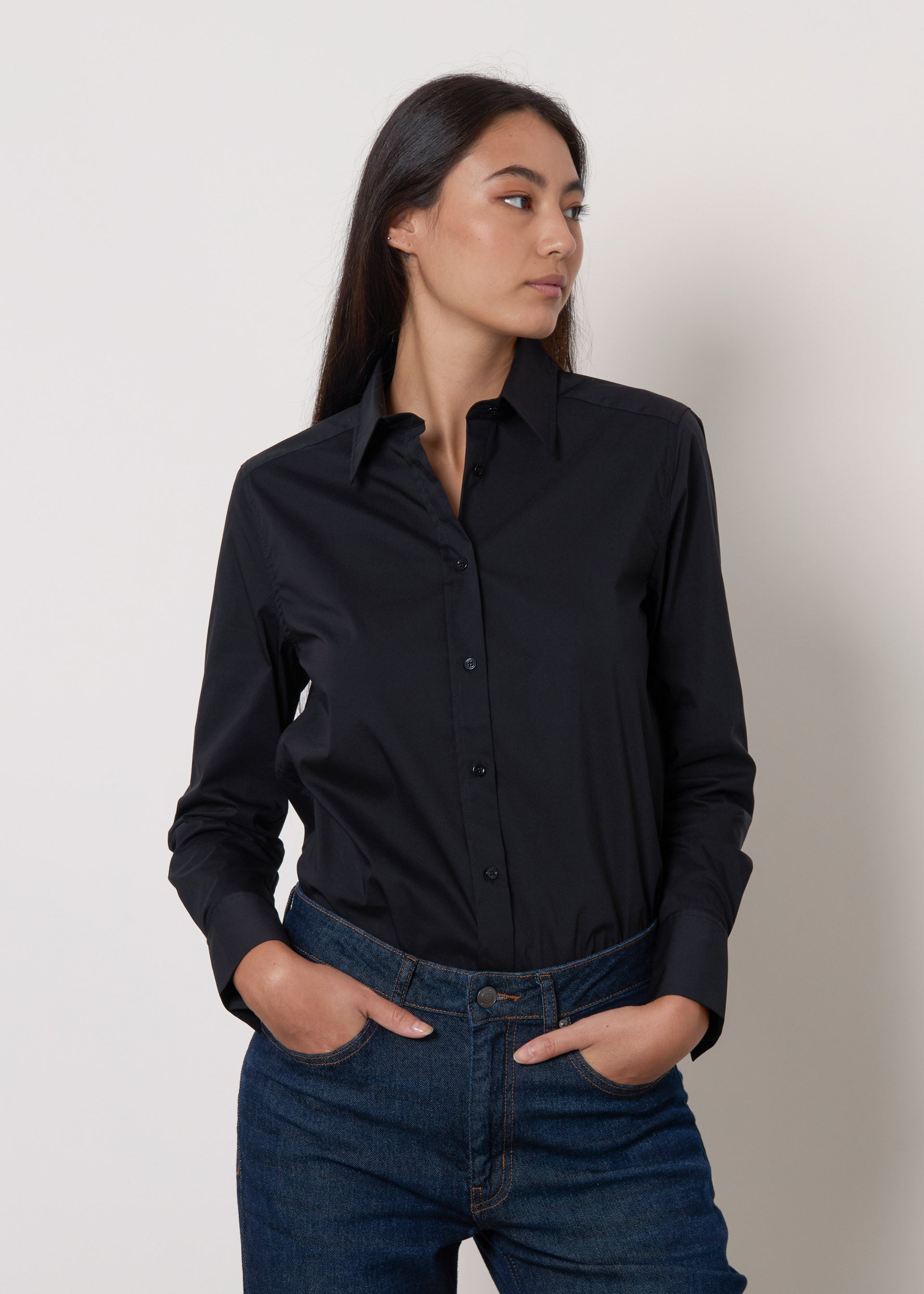 Camicia in cotone stretch
