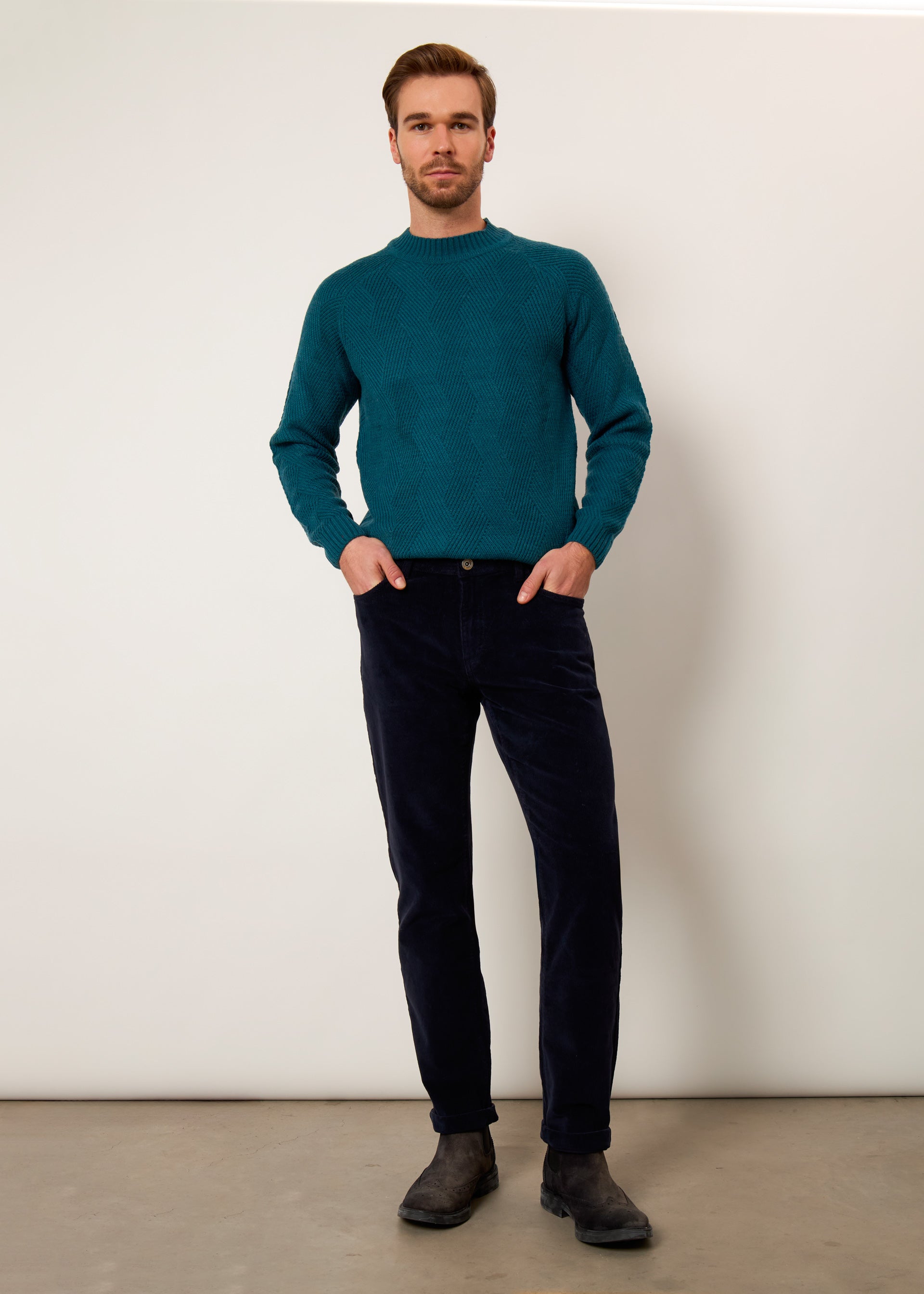 Pantalone in velluto stretch