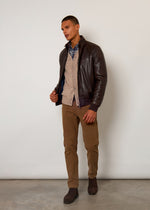 Bomber in vera pelle imbottito