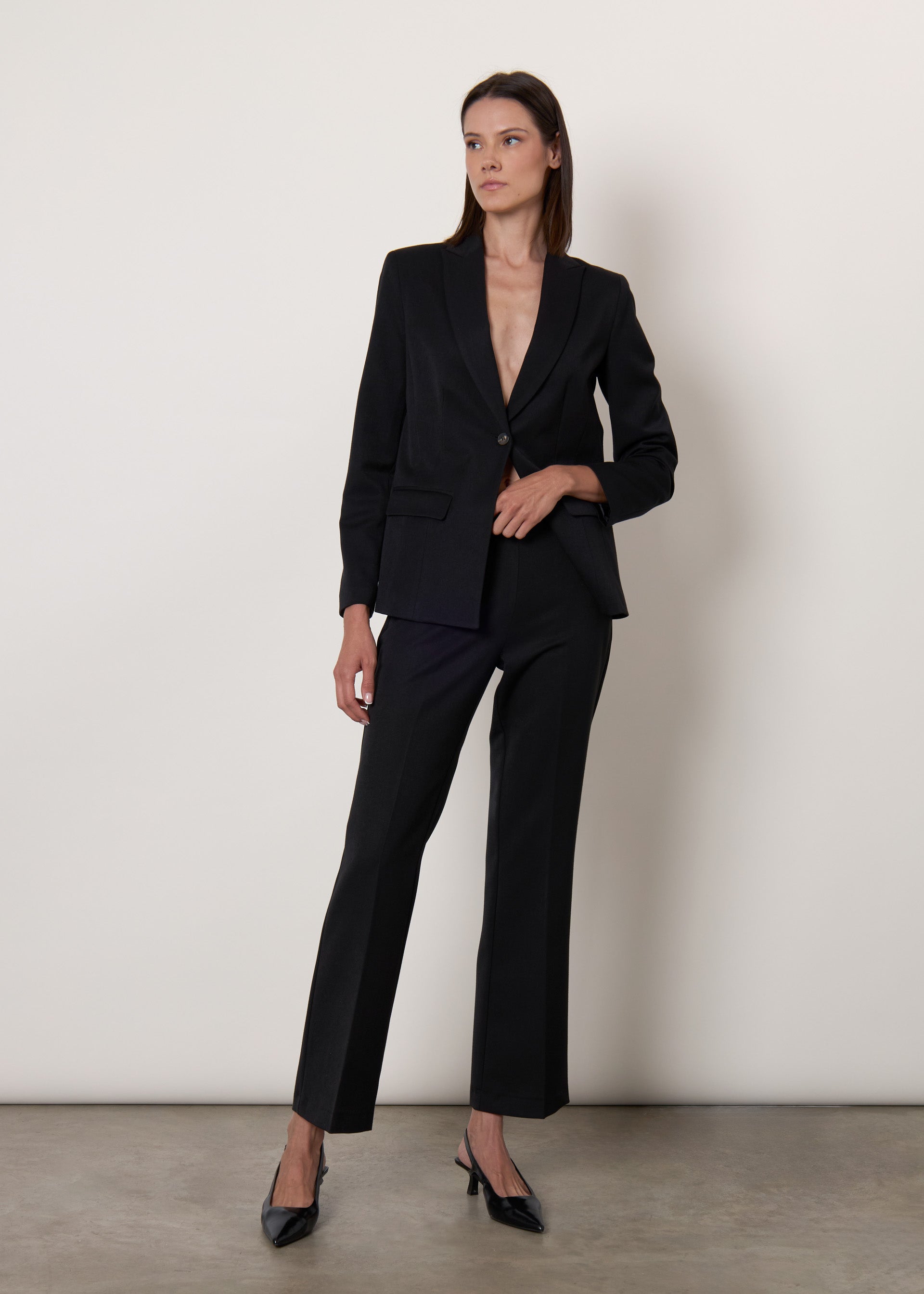 Pantaloni classici a vita alta