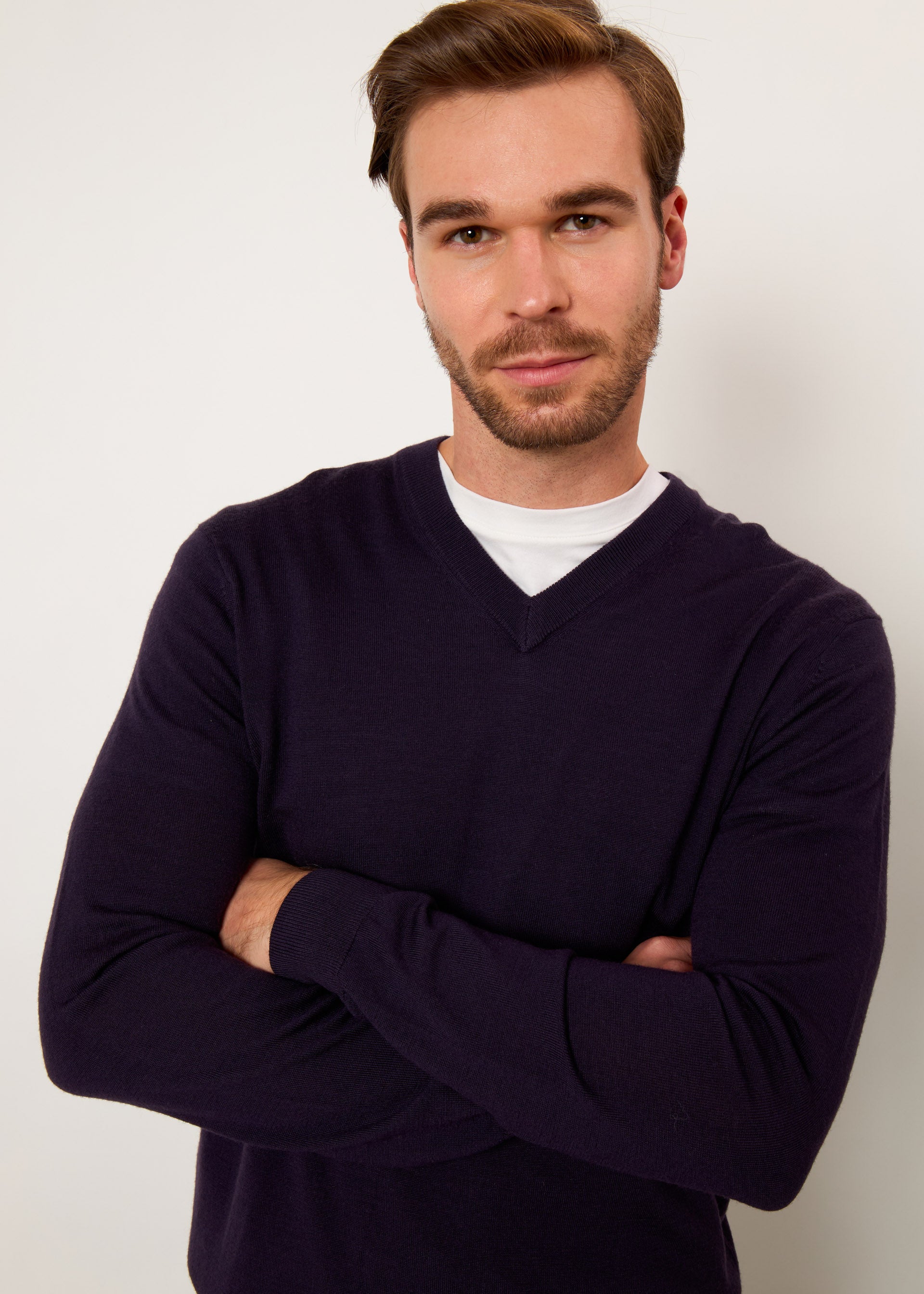 Scollo a V in pura lana Merinos