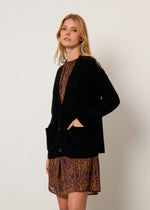 Cardigan paillettes misto lana