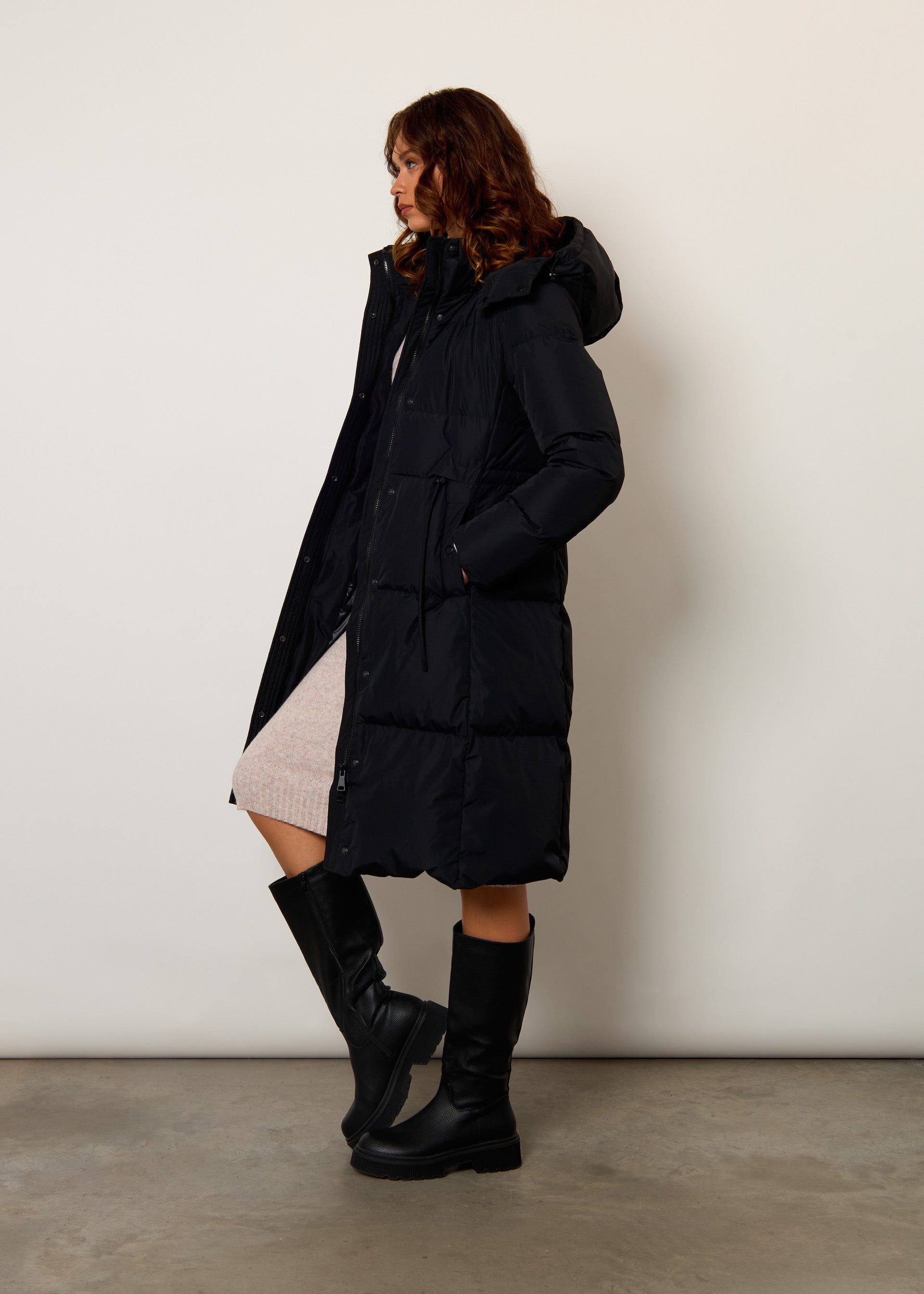 Giacca trapuntata in vera piuma