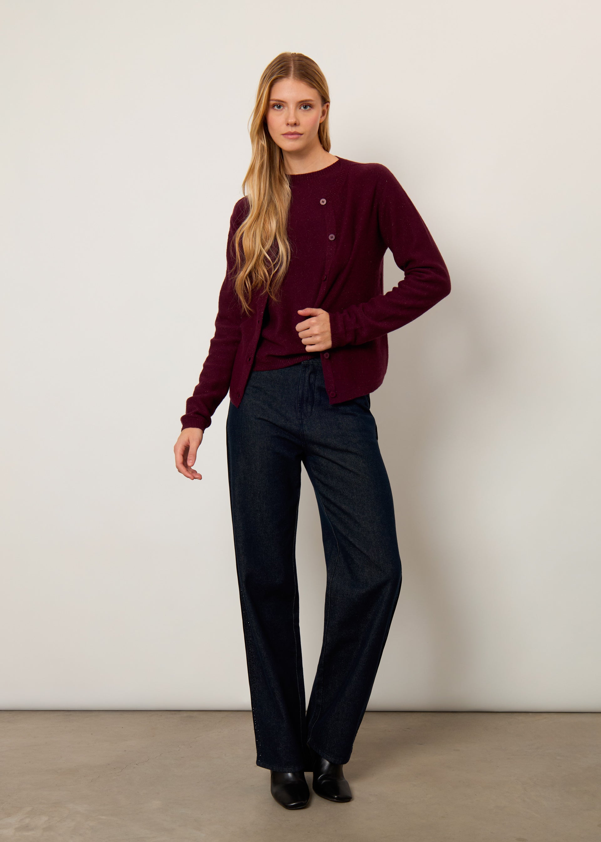 Cardigan in misto lana