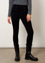 Pantaloni ultra skinny con bottoni