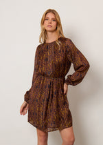 Abito stampato con pieghe