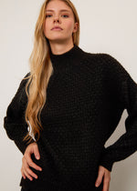 Lupetto lavorato in misto lana