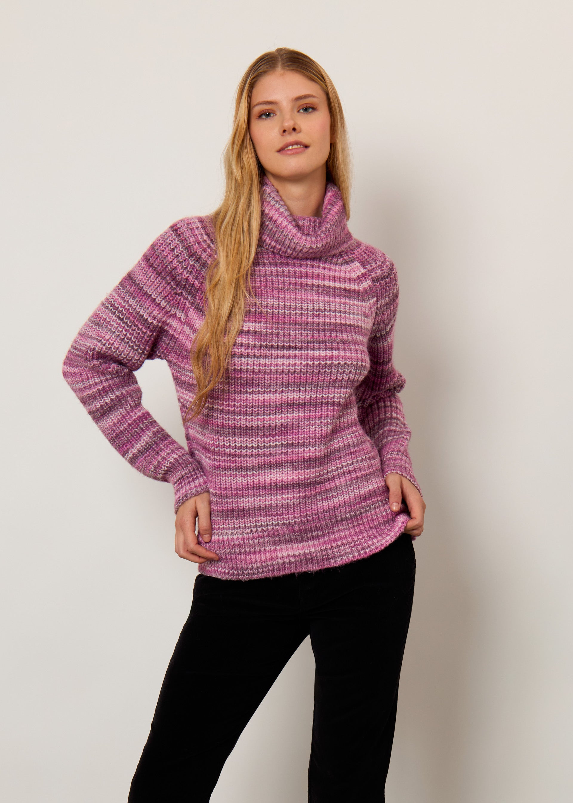 Dolcevita a coste misto lana