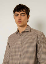 Camicia regular in velluto stampato