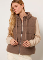 Gilet in maglia imbottito