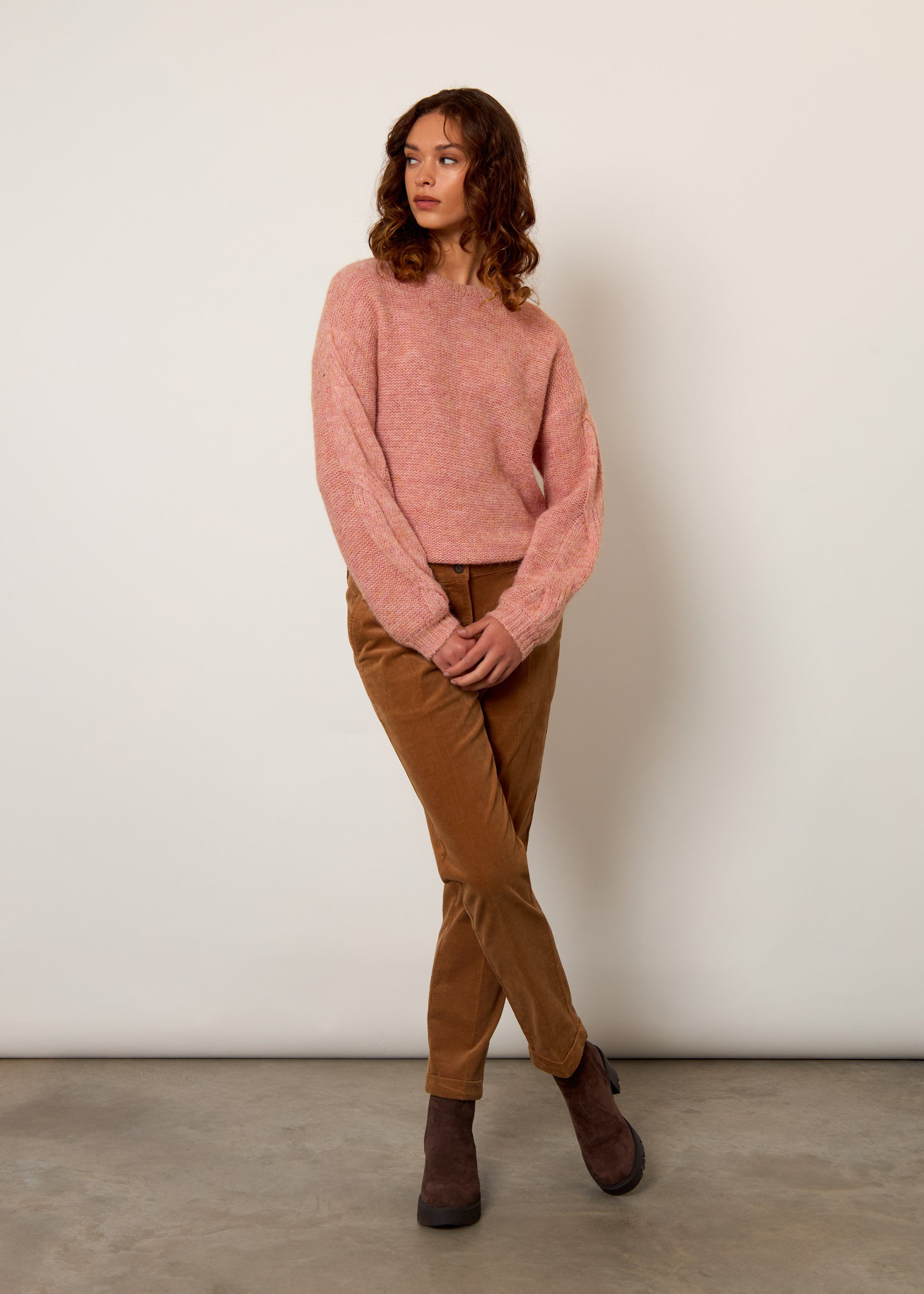 Pantaloni in velluto stretch