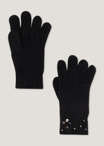 Guanti con borchie e strass