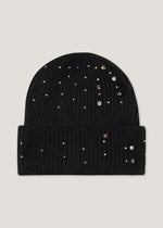 Cuffia con borchie e strass