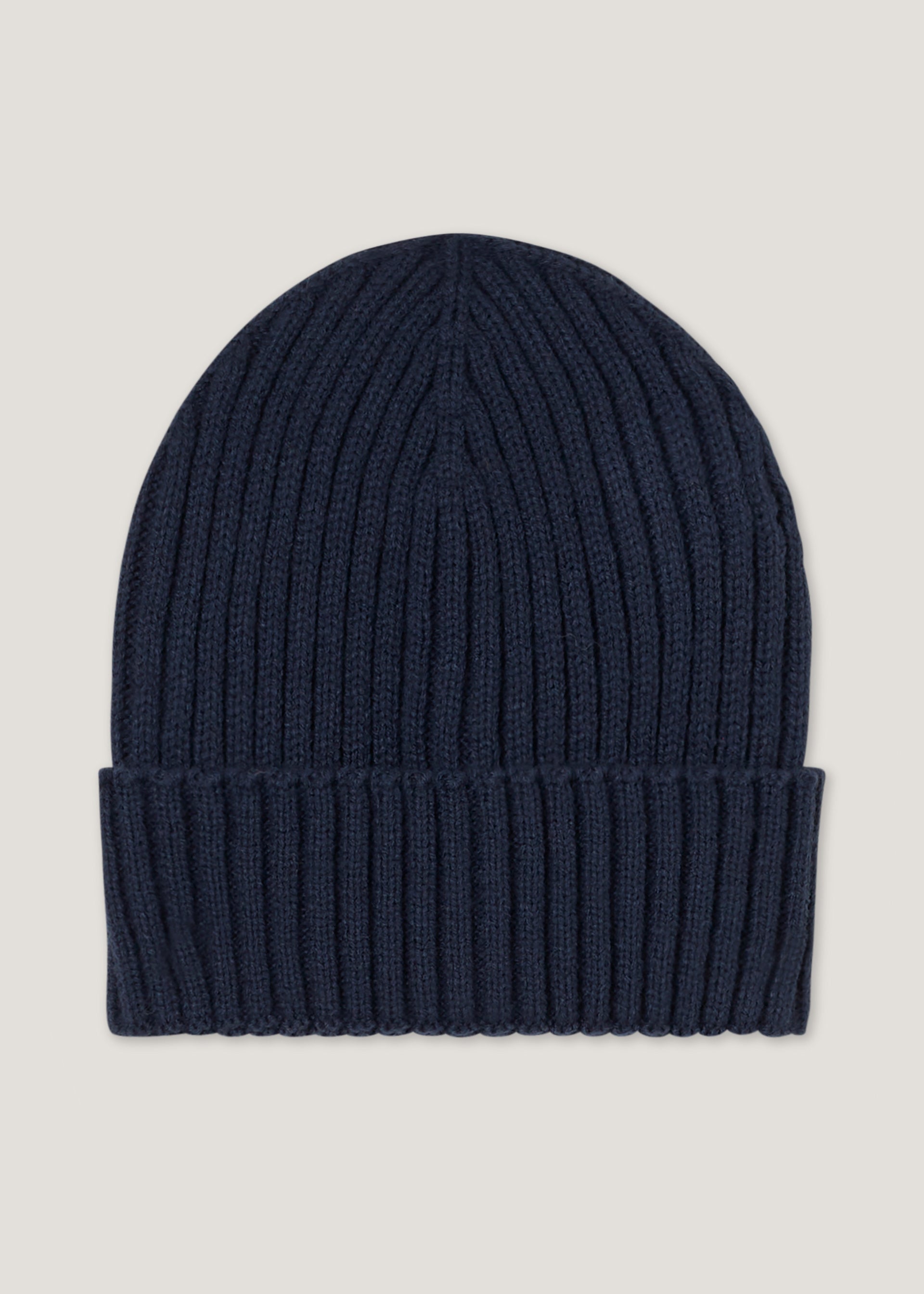 Cuffia in maglia con risvolto