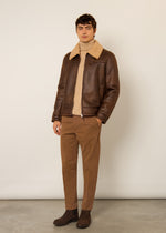 Giubbotto in montone sintetico