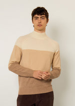 Pullover color block in lana