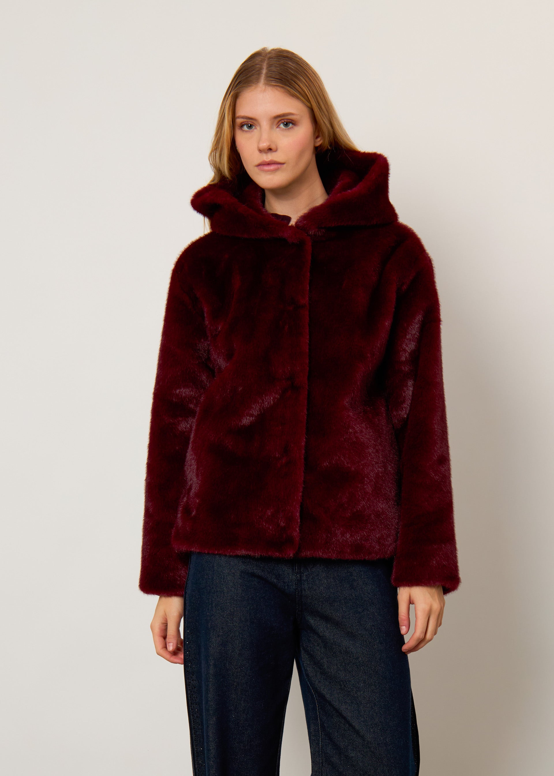 Giacca in pelliccia sintetica