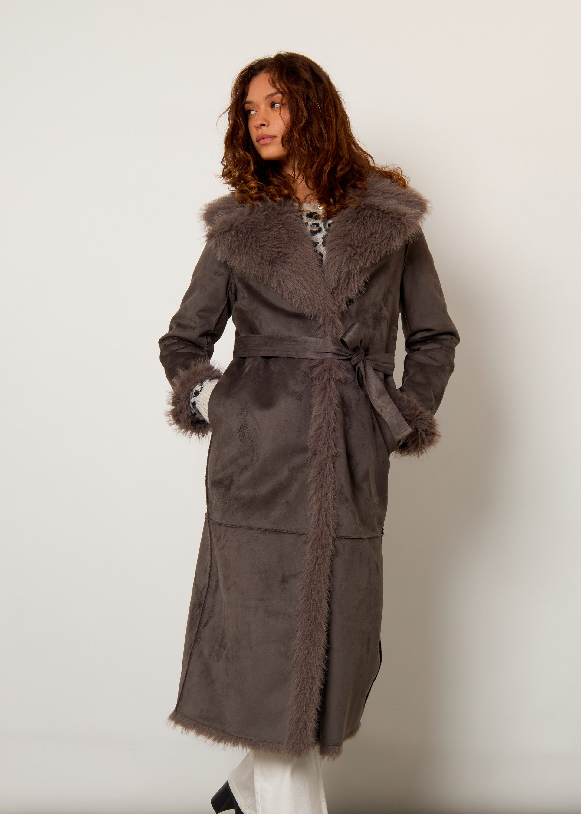 Cappotto in montone sintetico