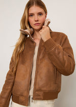 Giubbino in pelle sintetica