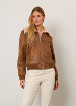 Giubbino in pelle sintetica