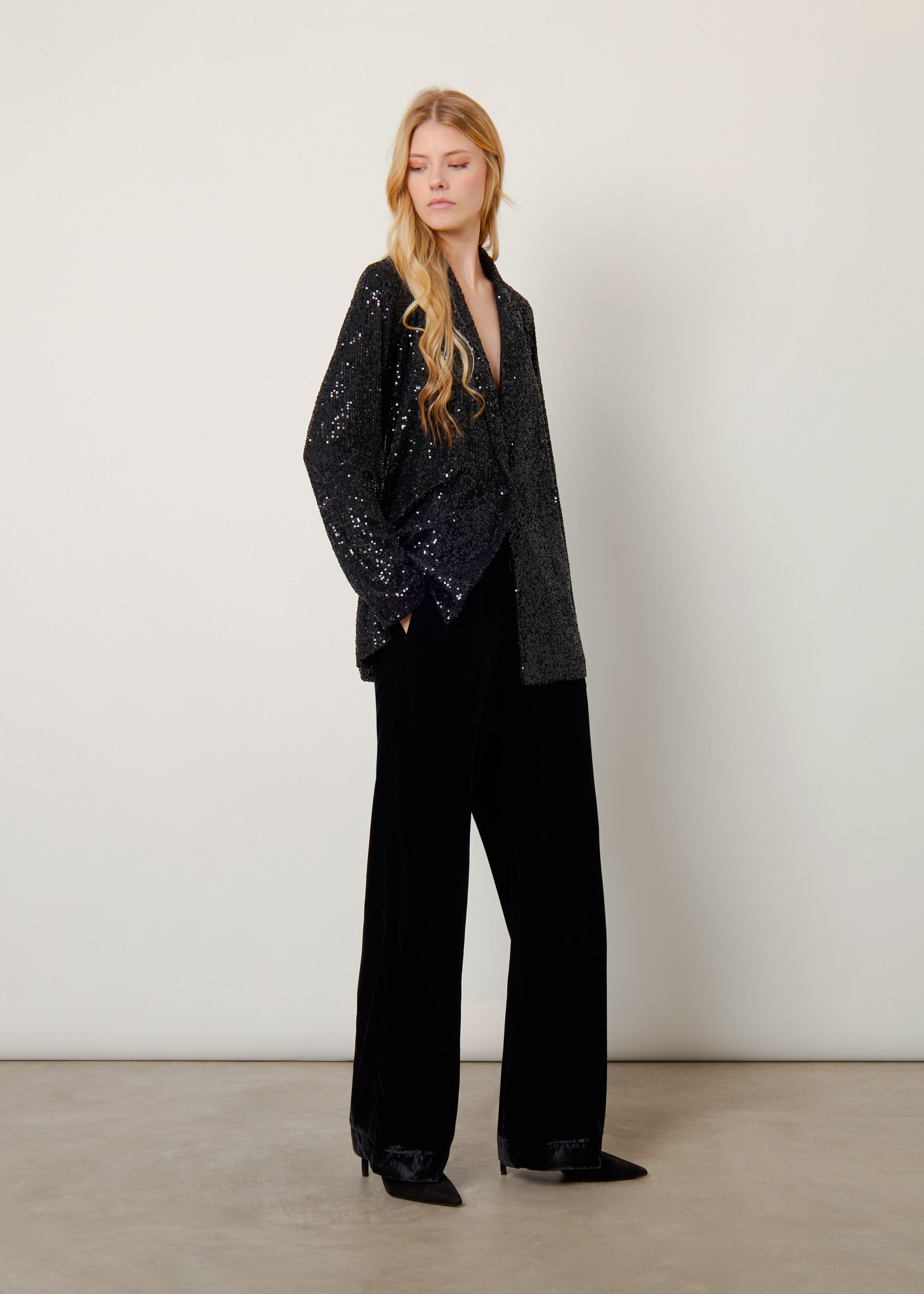 Jogger ampi in velluto