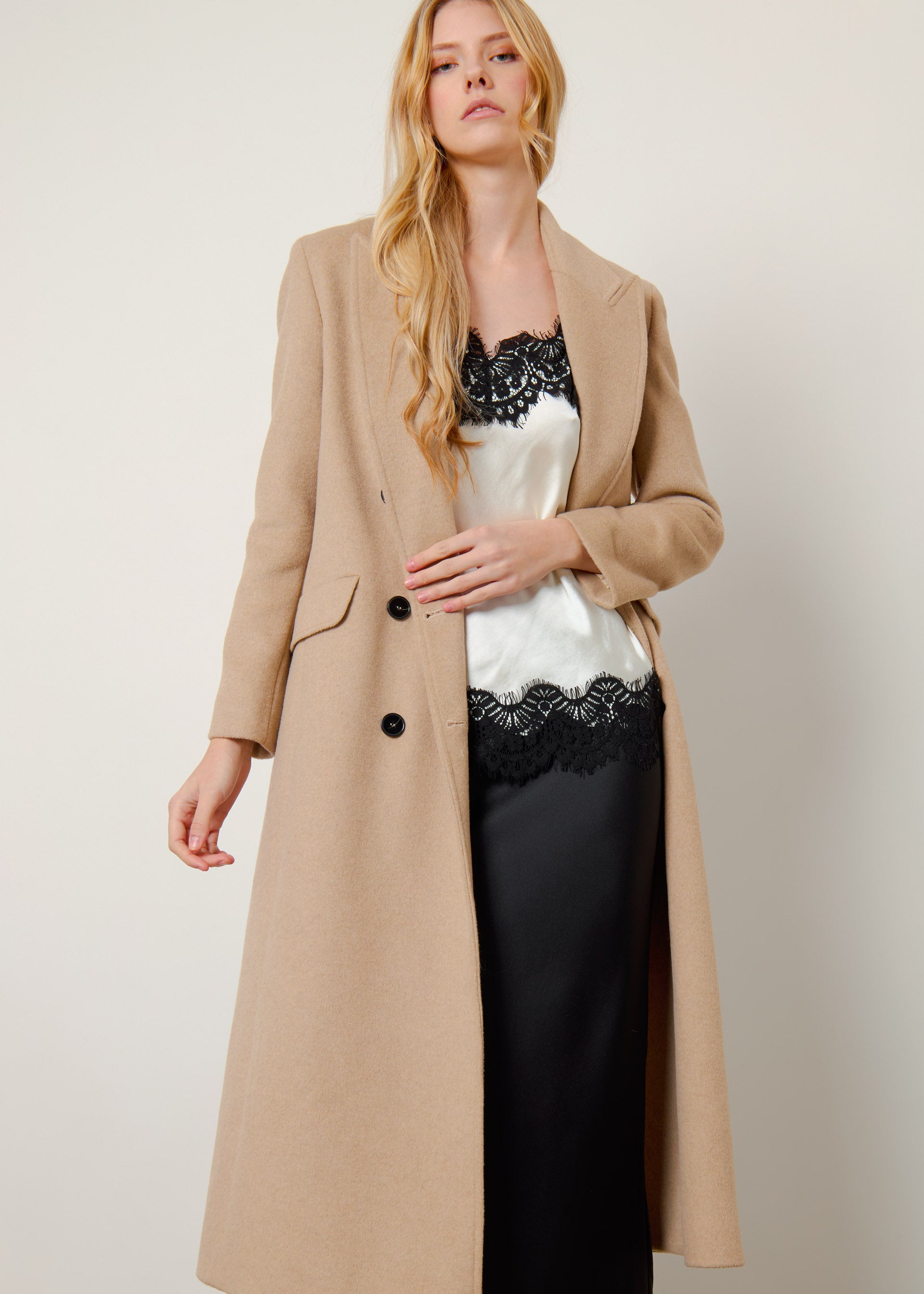 Cappotto lungo doppiopetto