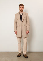 Cappotto doppiopetto misto lana