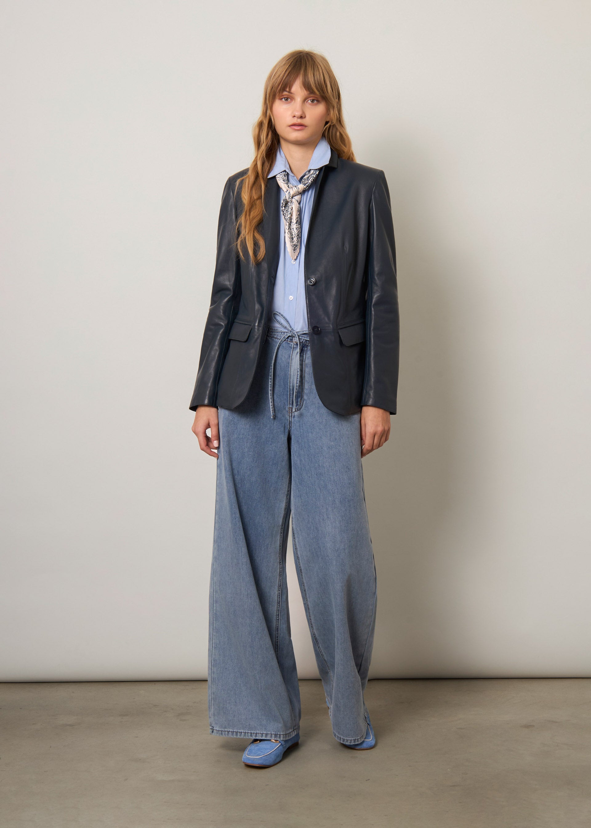 Blazer in vera pelle