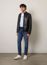 Biker in vera pelle