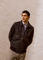 Bomber in vera pelle