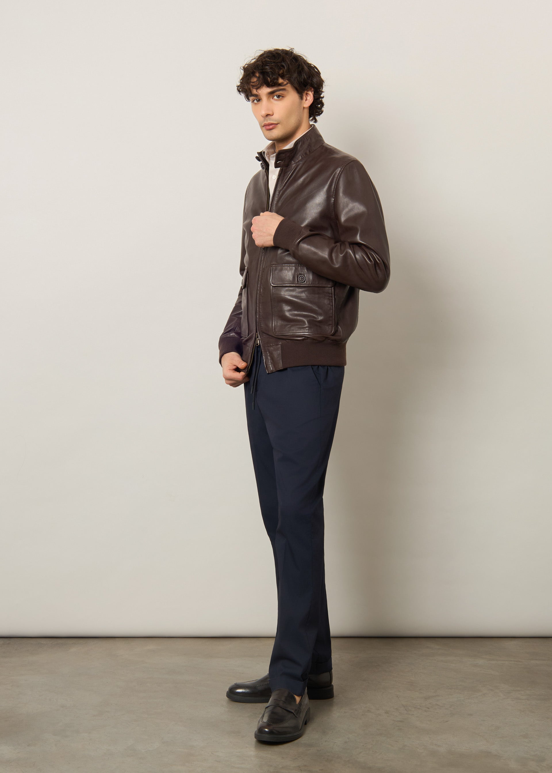 Bomber in vera pelle