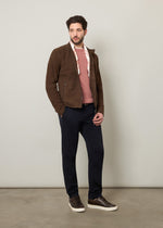 Biker in vera pelle scamosciata