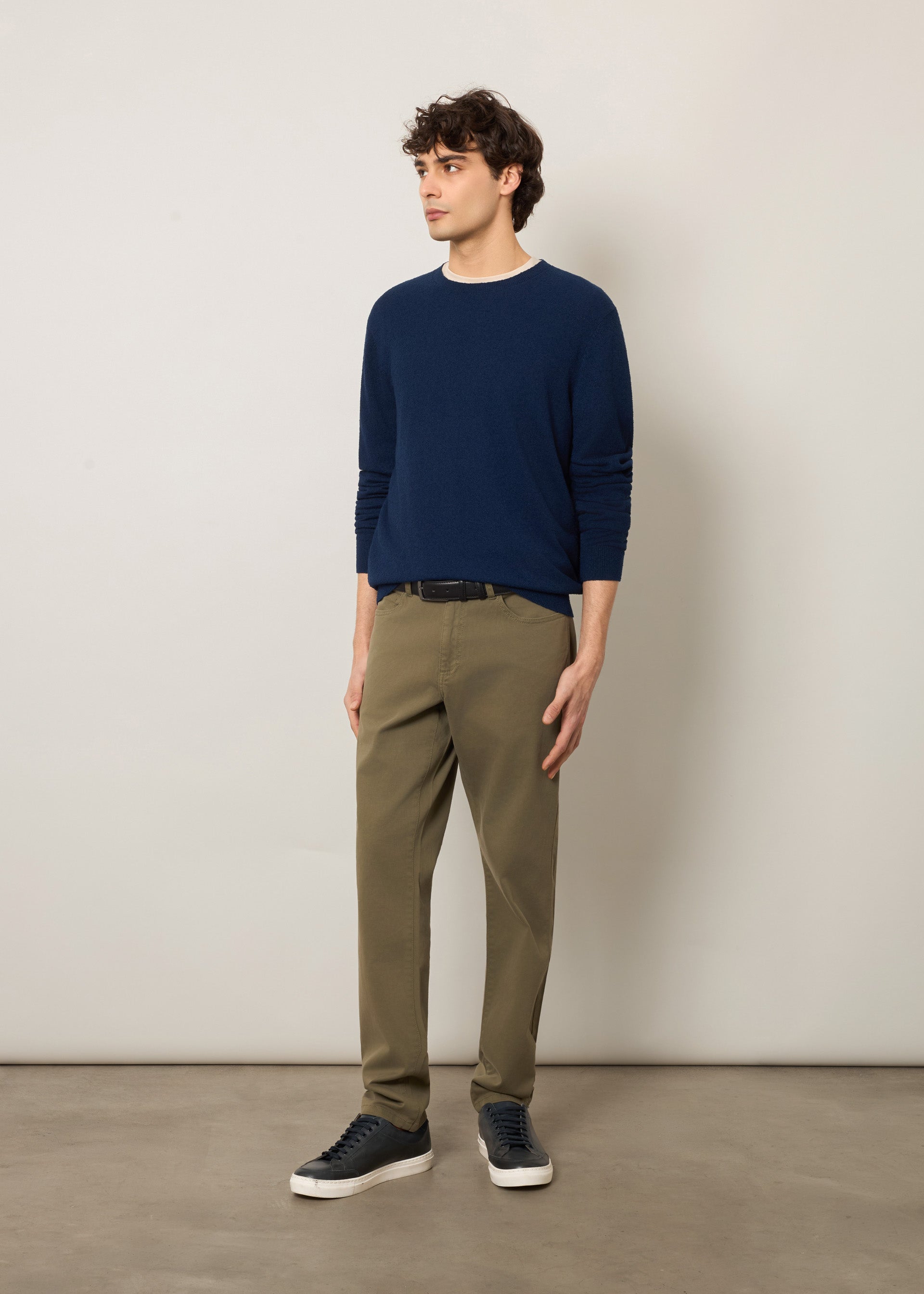 Pantaloni 5 tasche in cotone