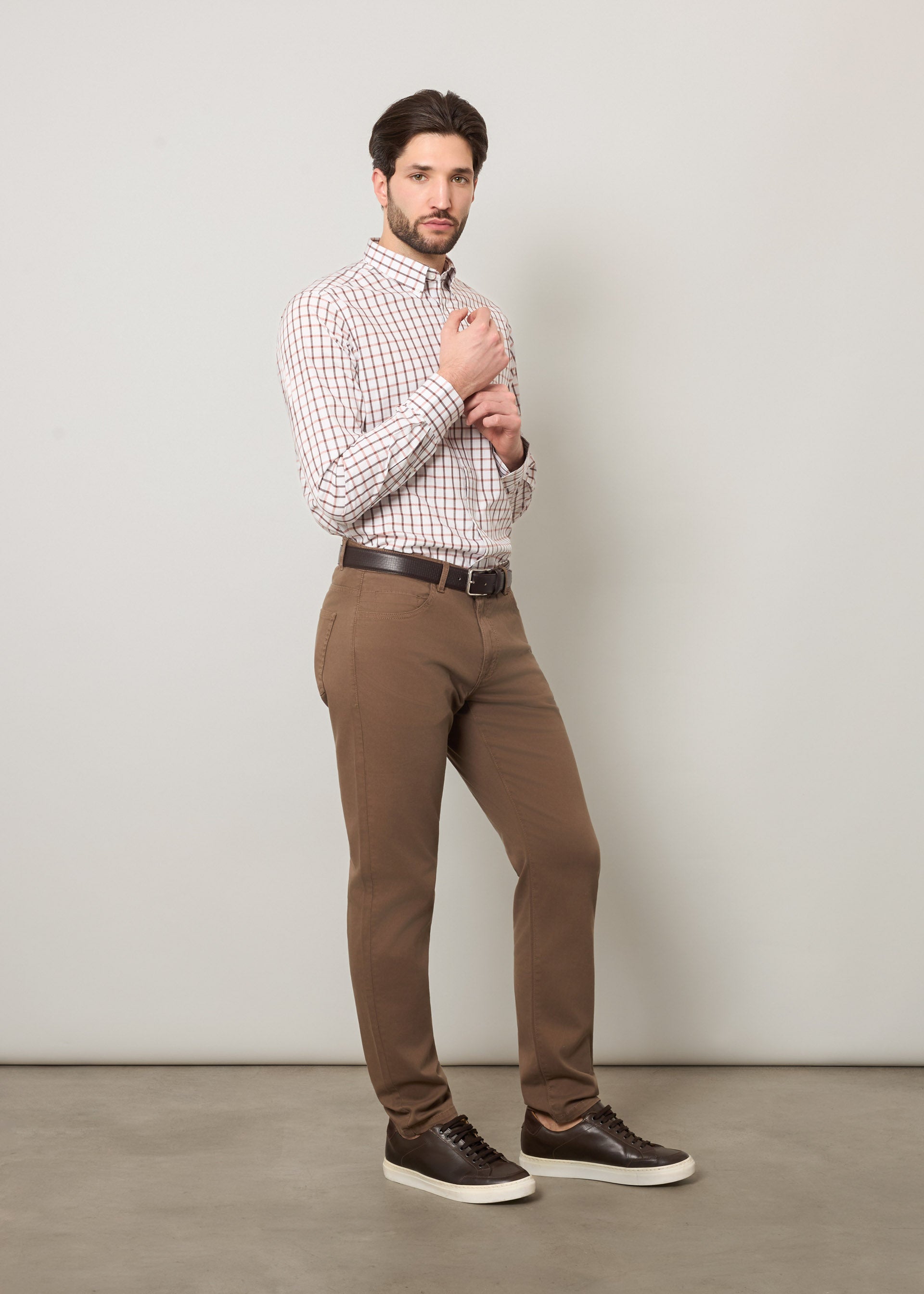 Pantaloni 5 tasche in cotone