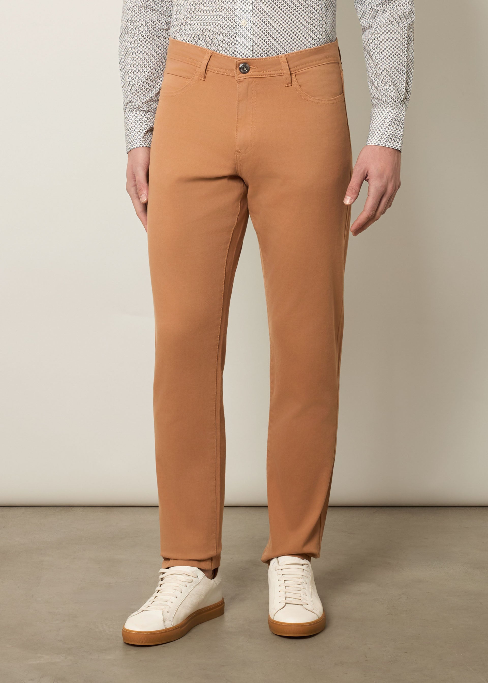 Pantaloni 5 tasche in cotone