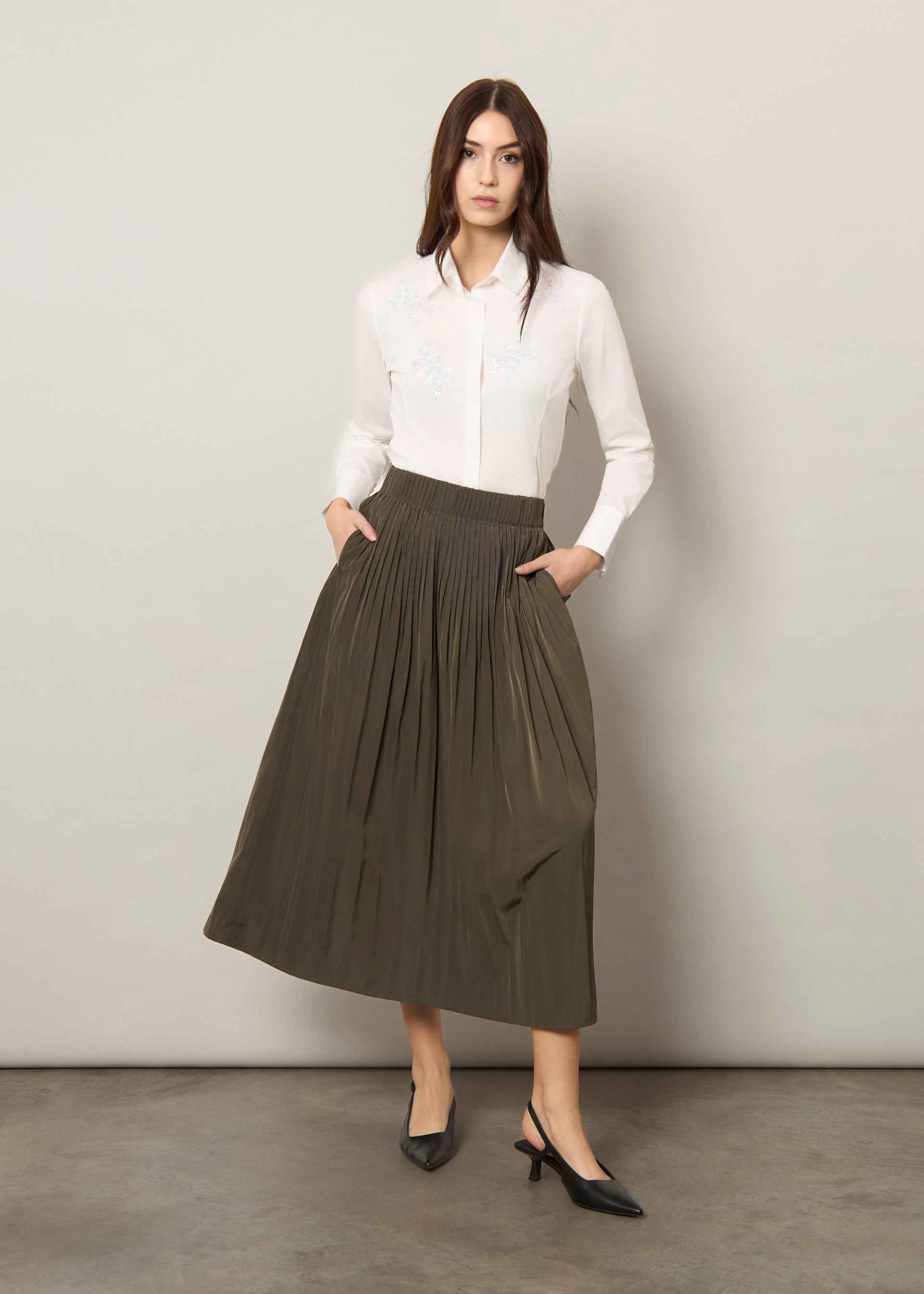 Gonna lunga con arriccio