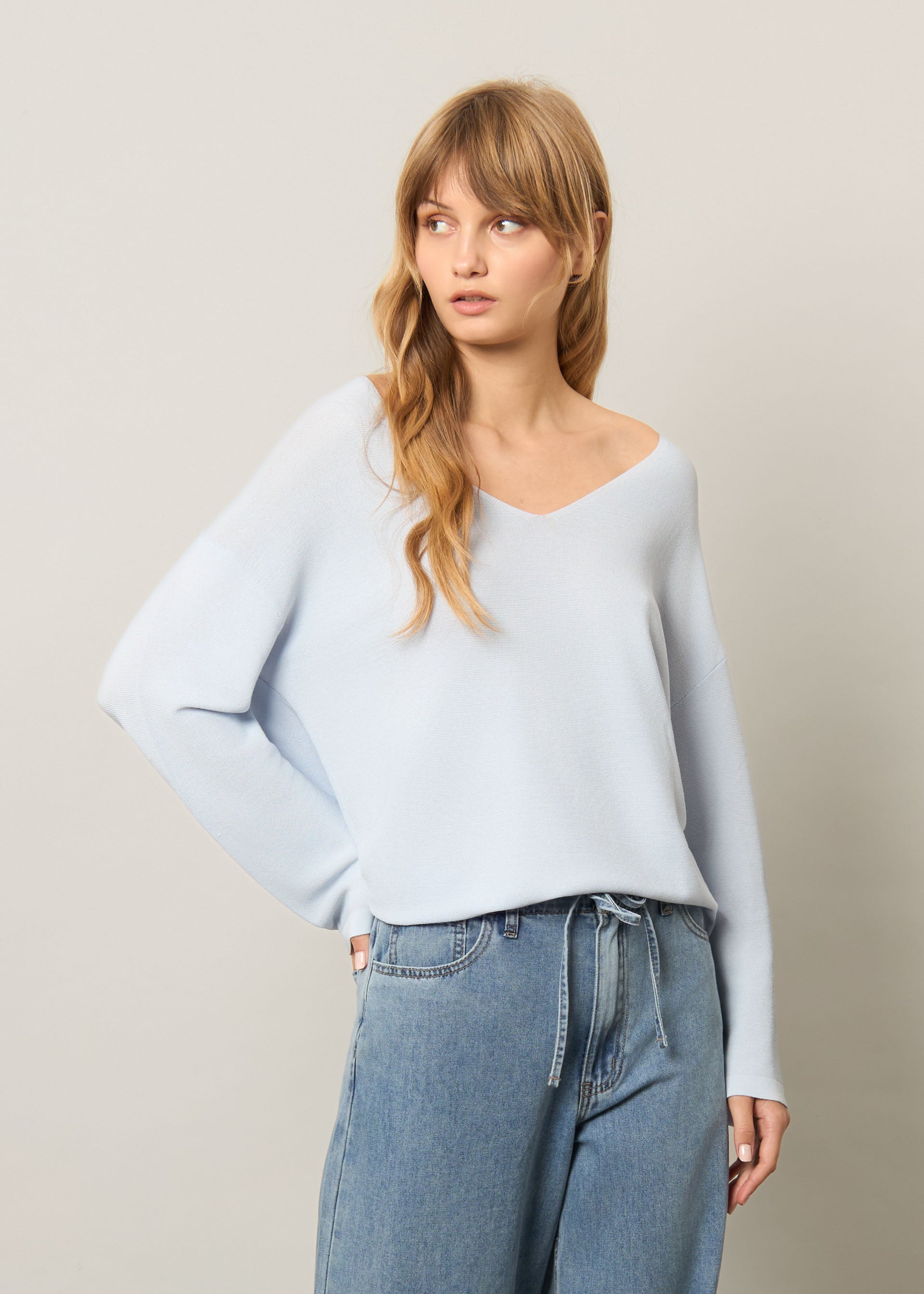 Pullover scollo a V