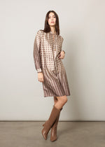 Abito in raso stampato