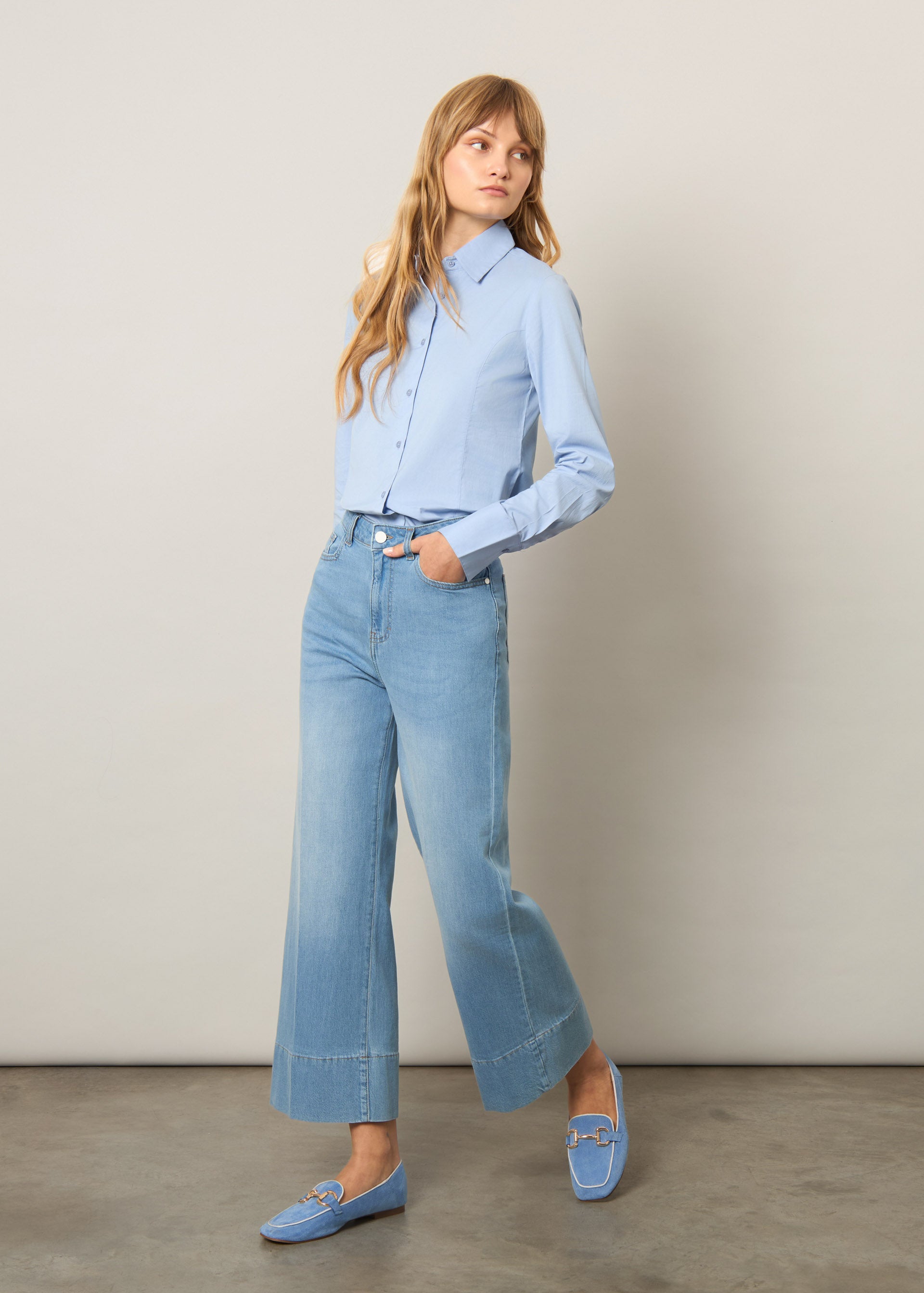 Camicia in cotone stretch