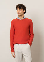 Pullover in cotone fiammato