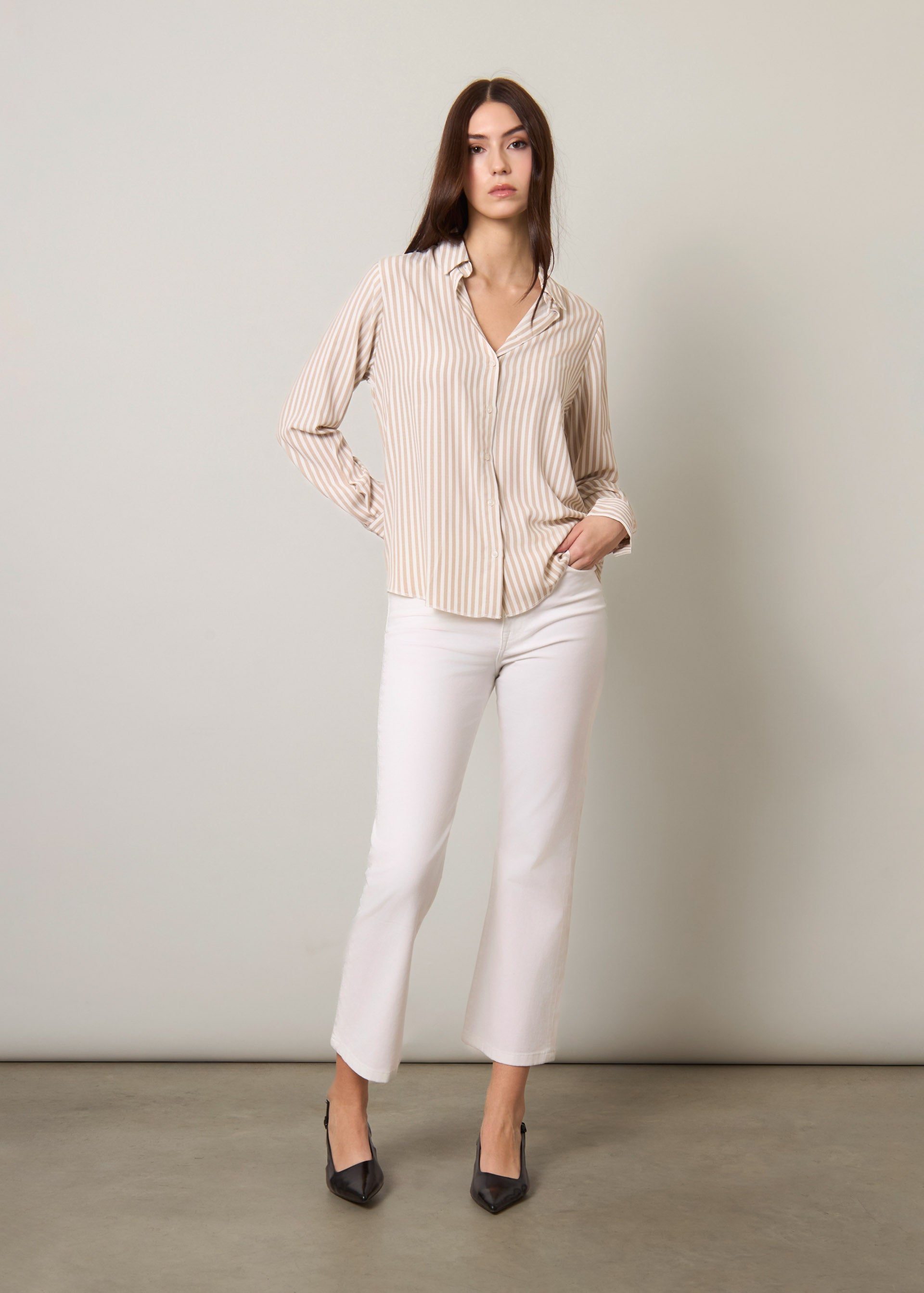 Camicia fluida a righe