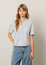 Camicia gessata con tasche