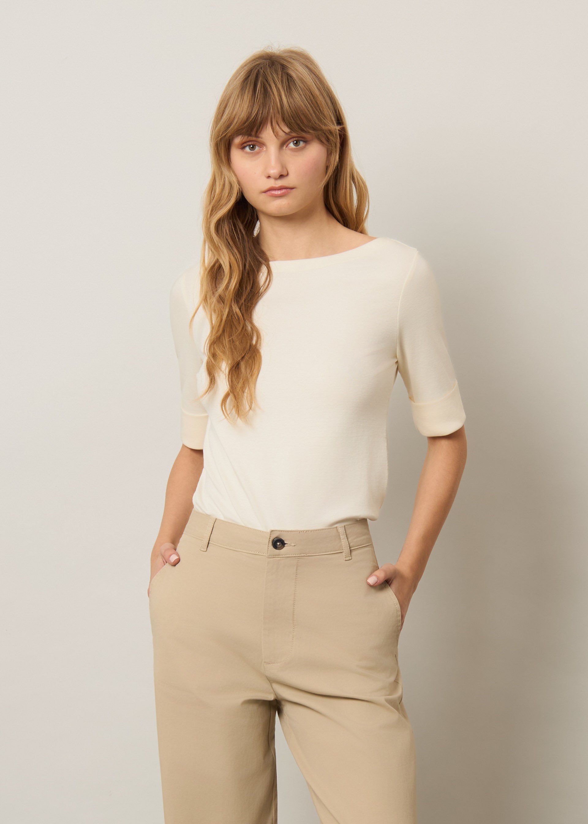 T-shirt in cotone elasticizzato