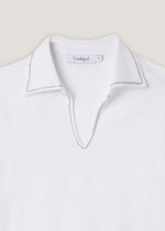 Polo in puro cotone con strass