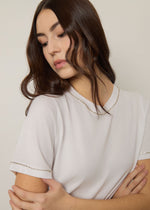 T-shirt in cotone con strass