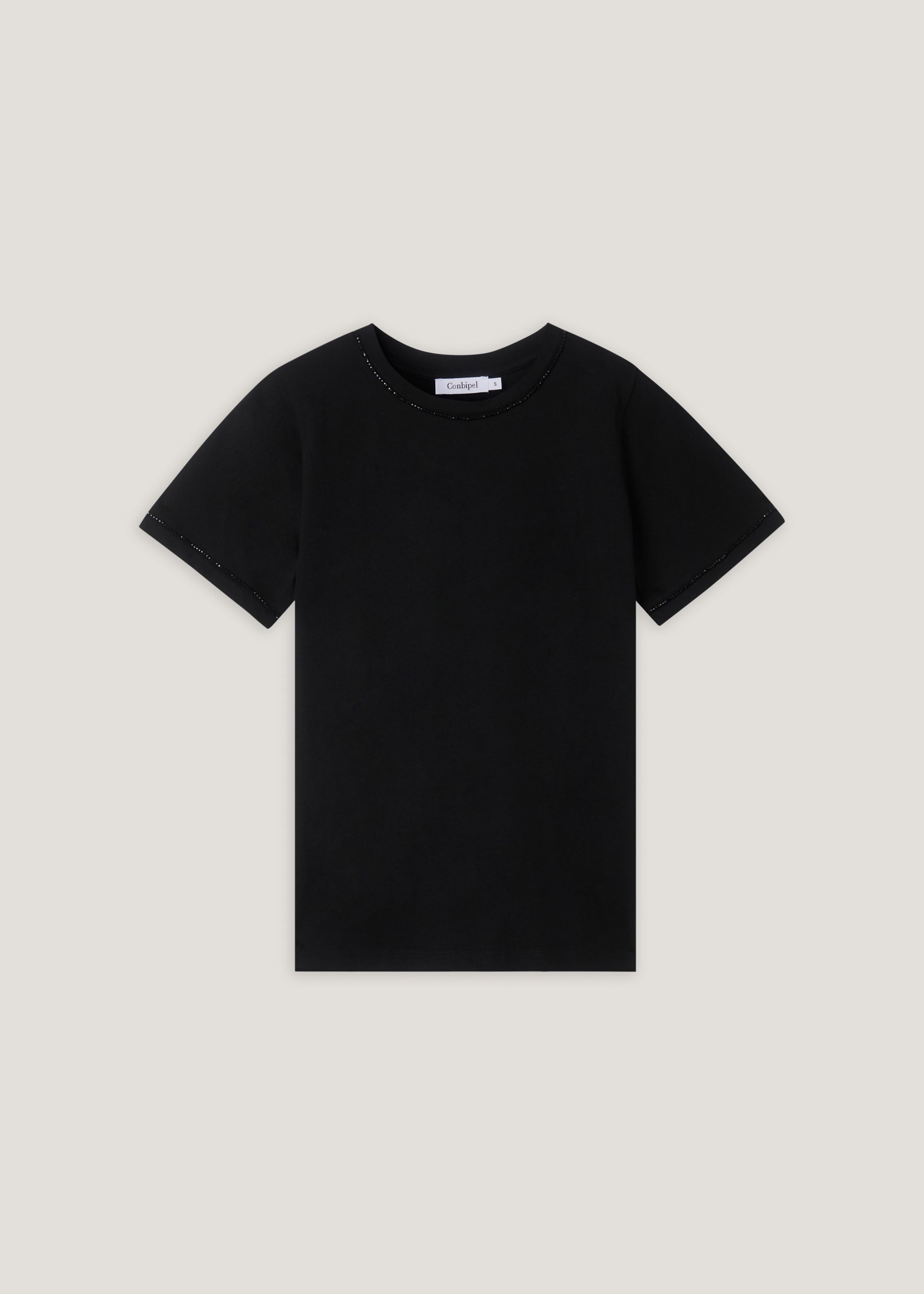 T-shirt in cotone con strass