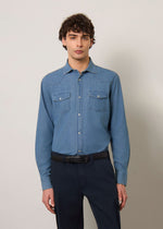 Camicia western in denim
