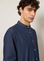 Camicia in denim collo coreana