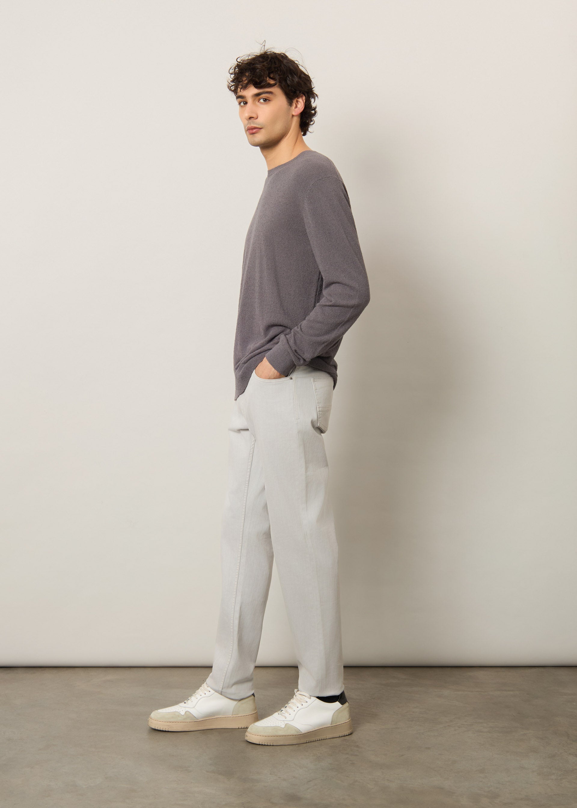 Pullover effetto spugna