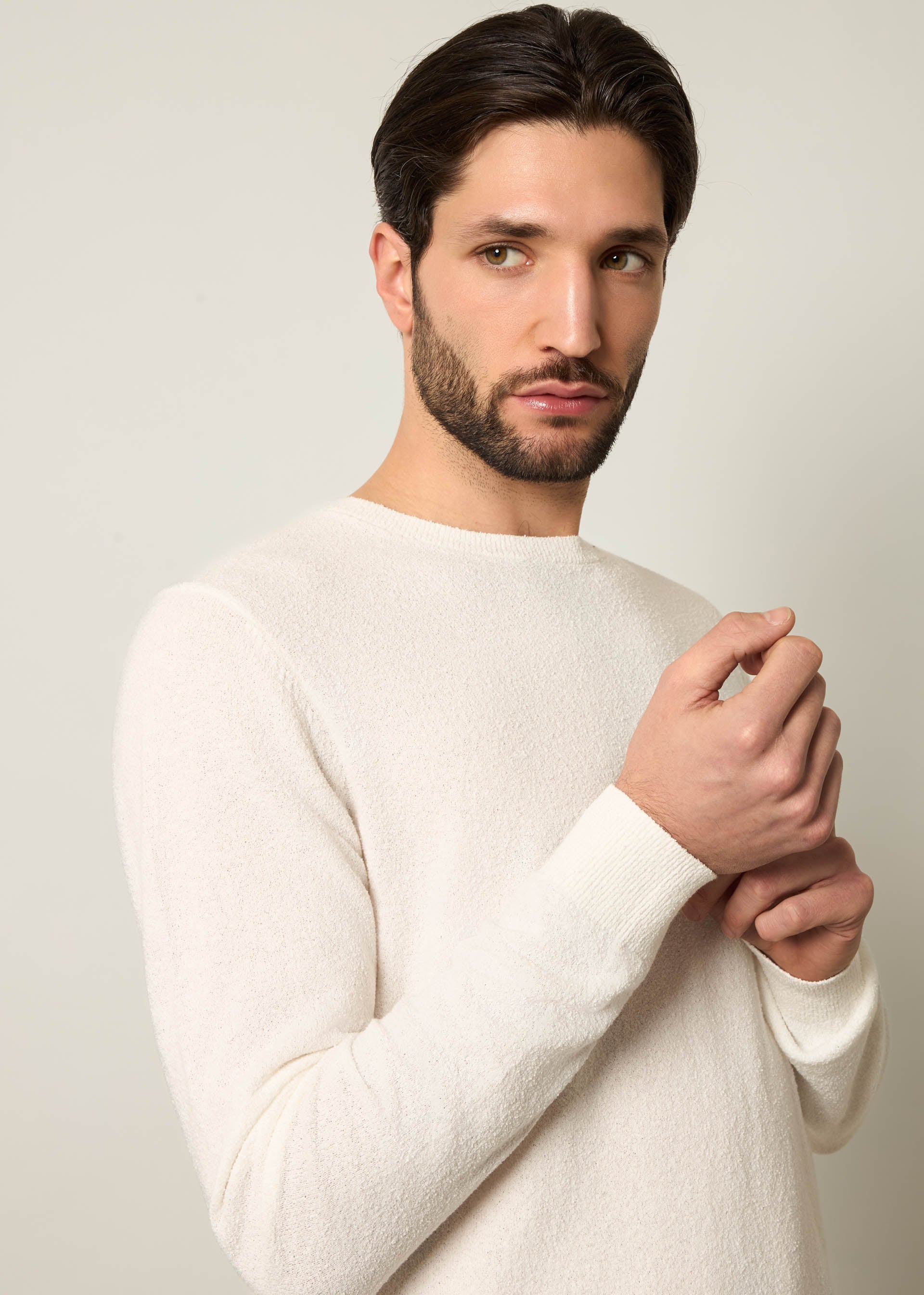 Pullover effetto spugna